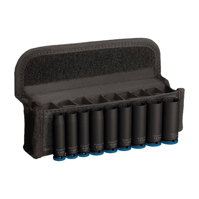 Набор головок Bosch Professional ударных торцевых Deep 9шт, 1/4" 50мм (2.608.003.035)