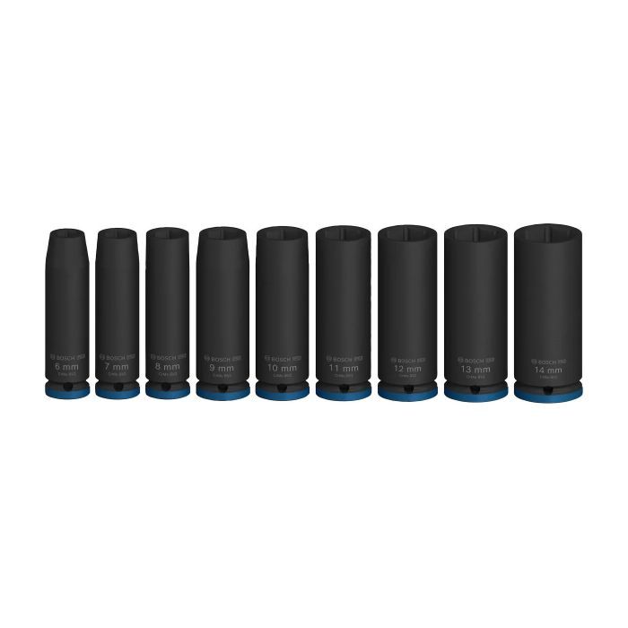 Набор головок Bosch Professional ударных торцевых Deep 9шт, 1/4" 50мм (2.608.003.035) изображение 2