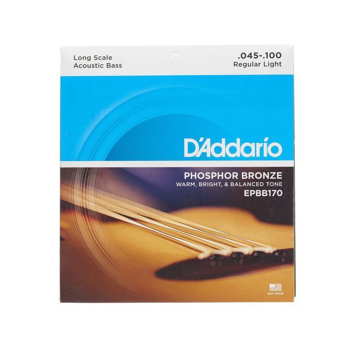Струны для гитары D'Addario Acoustic Bass Phosphor Bronze Light 4-String (45-100) (EPBB170)