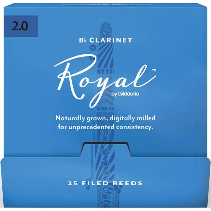 Трость для кларнета D'Addario Royal - Bb Clarinet #2.0 - 25 Box (RCB0120-B25)