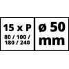 Наждачная бумага Einhell к шлифувальной машине TC-PA 50, 50 мм, по дереву, 60 шт. (4133130) изображение 3