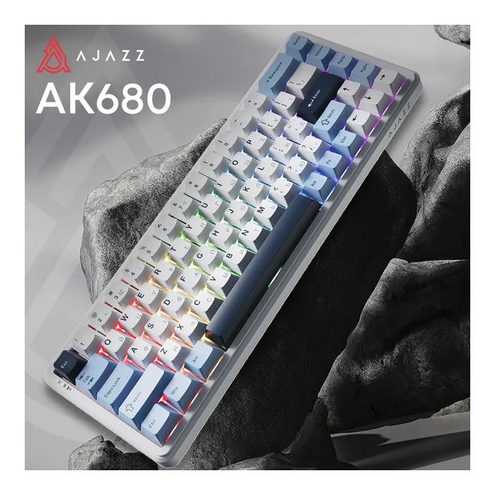 Клавиатура Ajazz AK680 MAX (8+8K) Magnetic Switch RGB Wireless/Bluetooth/USB Black (AK680-M-BGY-A) изображение 3 Клавиатура Ajazz AK680 MAX (8+8K) Magnetic Switch RGB Wireless/Bluetooth/USB Black (AK680-M-BGY-A) изображение 3
