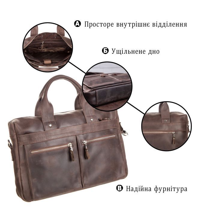 Сумка Shvigel Коричневая (11020) изображение 4