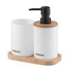 Набор для ванной комнаты Ardesto Minimalism 3 предмета Белый 360 мл (ARHB3110WB)