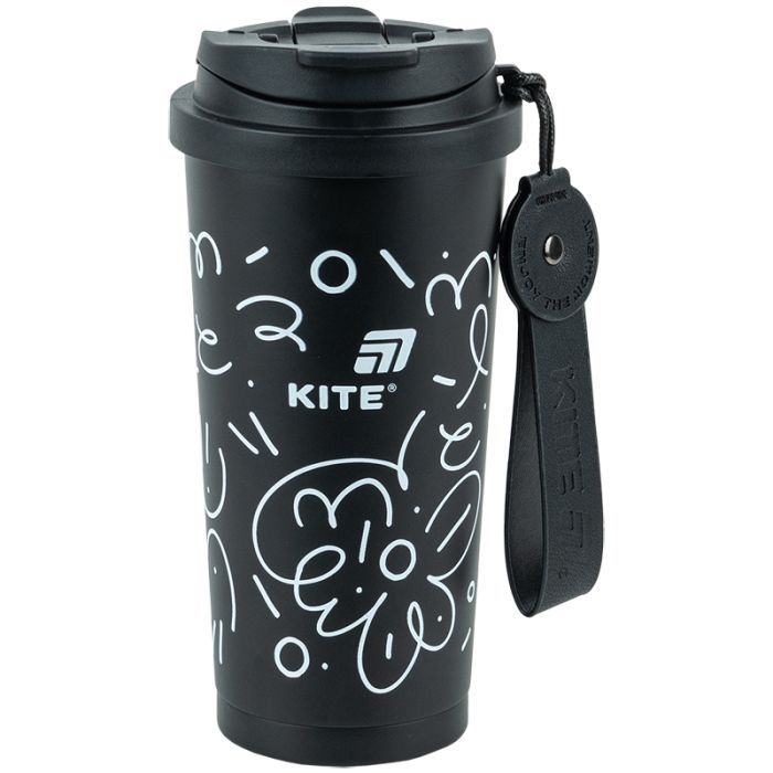 Термокружка Kite 550 мл, чорна (K25-1226-1)