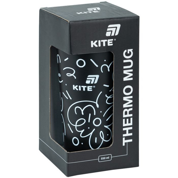 Термокружка Kite 550 мл, чорна (K25-1226-1) изображение 5