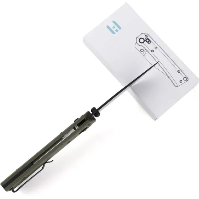 Нож Hightron Pathwright, 14C28N, G10, зелений, чорний клинок (HK03GRN) изображение 8 Нож Hightron Pathwright, 14C28N, G10, зелений, чорний клинок (HK03GRN) изображение 8