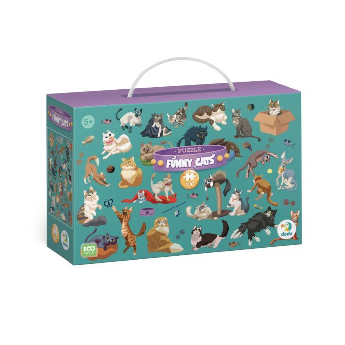 Пазл DoDo Забавные кошки, 100 элементов (300626)