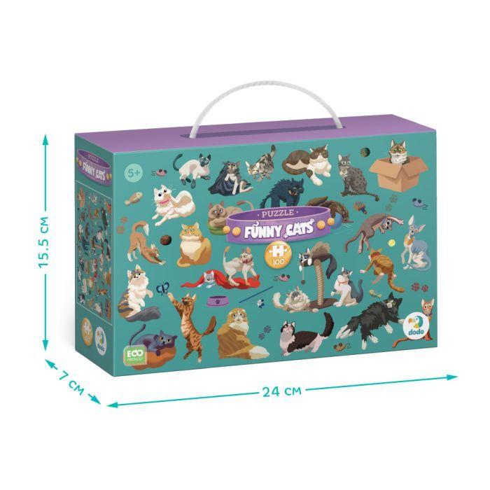 Пазл DoDo Забавные кошки, 100 элементов (300626) изображение 4