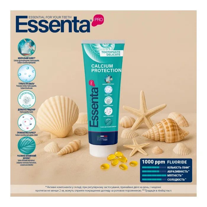 Зубная паста Essenta Pro Calcium Protection 75 мл (8031447500053) изображение 4