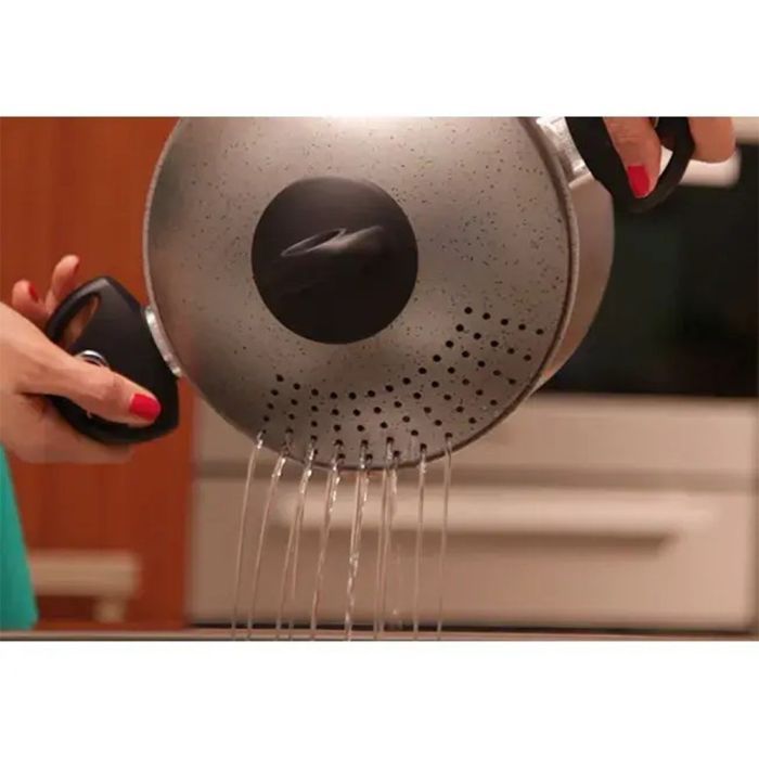 Кастрюля TVS Natura Induction 22 см, 2 л з кришкою для зливання (BS036222910001C) изображение 2