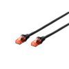 Патч-корд 0.5м, UTP, cat.6, CCA, AWG 26/7, PVC, black Digitus (DK-1612-005/BL)