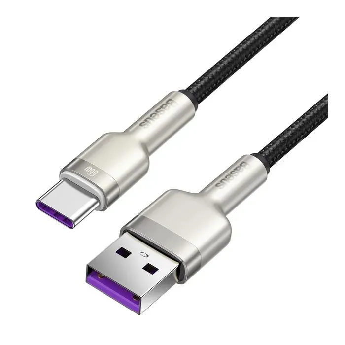 Дата кабель USB 2.0 AM to USB-C 2.0m 6A 66W Black Baseus (CAKF000201) изображение 10