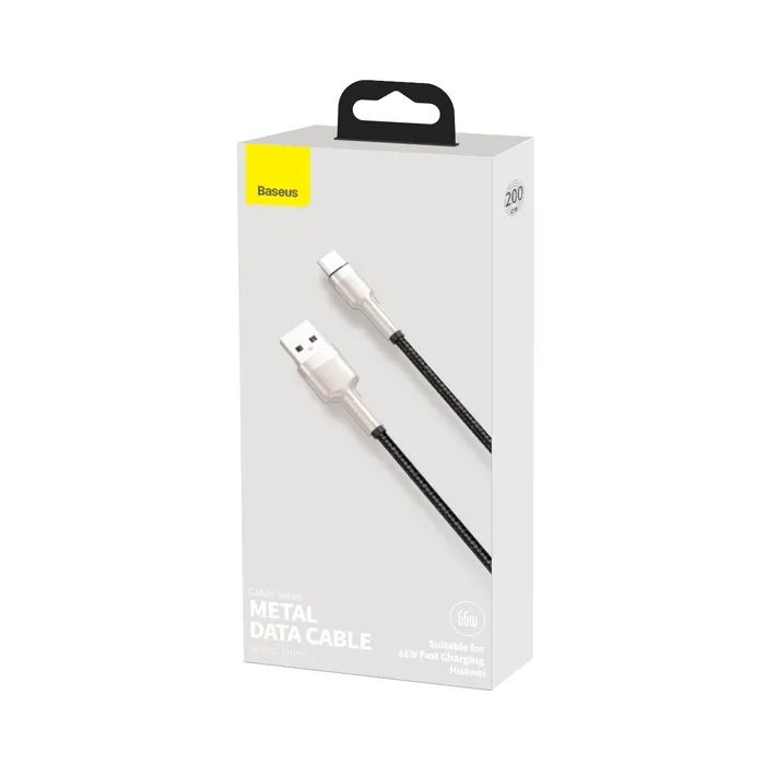 Дата кабель USB-C to USB-C 2.0m 66W metal Baseus (CAKF000201) зображення 12