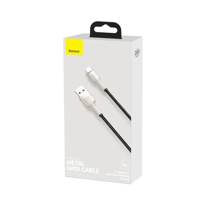 Дата кабель USB 2.0 AM to USB-C 2.0m 6A 66W Black Baseus (CAKF000201) изображение 12
