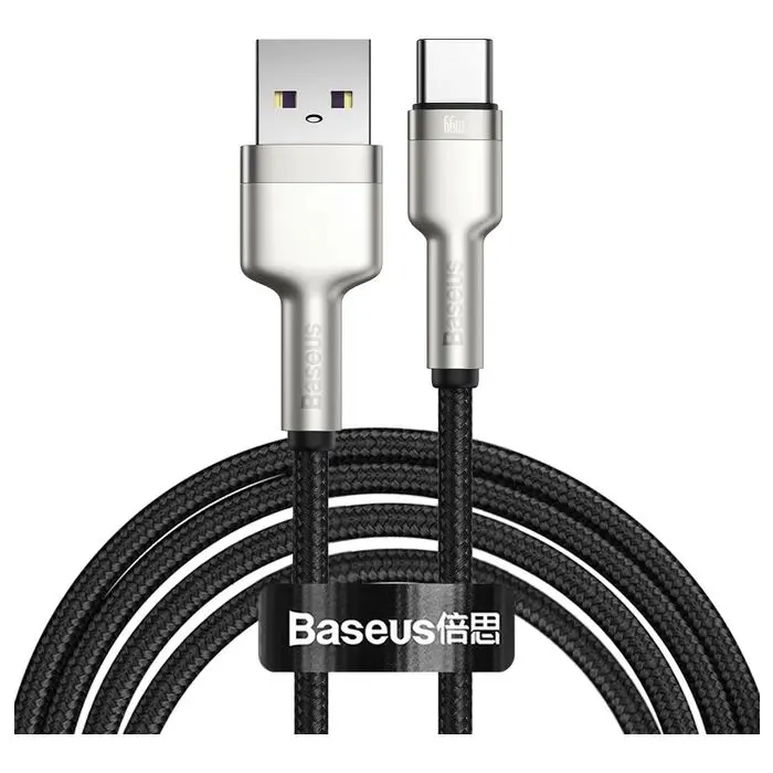 Дата кабель USB 2.0 AM to USB-C 2.0m 6A 66W Black Baseus (CAKF000201)