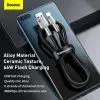 Дата кабель USB 2.0 AM to USB-C 2.0m 6A 66W Black Baseus (CAKF000201) изображение 3