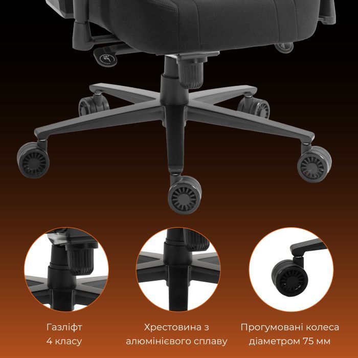 Кресло игровое GamePro GC775G Fabric Grey (GC775G) изображение 11