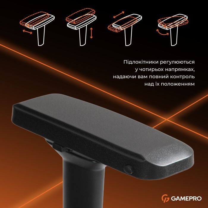 Кресло игровое GamePro GC775G Fabric Grey (GC775G) изображение 9