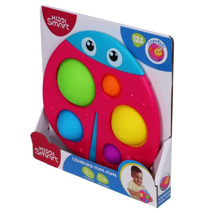 Развивающая игрушка Kiddi Smart сенсорная – Божья коровка Пум-Пум (4520-KS) изображение 2 Развивающая игрушка Kiddi Smart сенсорная – Божья коровка Пум-Пум (4520-KS) изображение 2