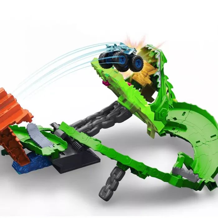 Автотрек Hot Wheels Атака огненного дракона Monster Trucks (JFR06) изображение 4