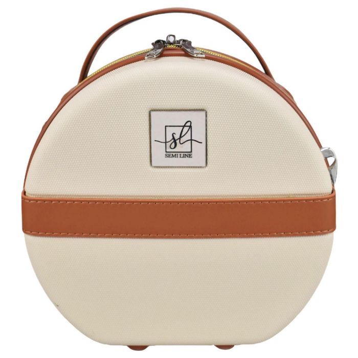 Косметичка Semi Line Бьюти-кейс 5L Brown/Pink Cream (DAS302677) изображение 4