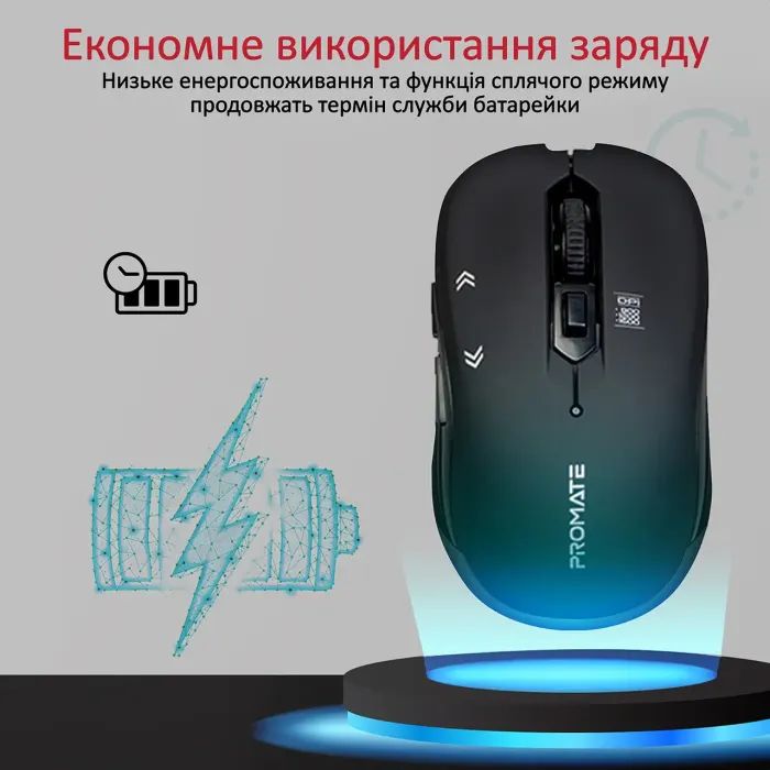 Мишка Promate Slider Wireless Black (slider.black) зображення 4