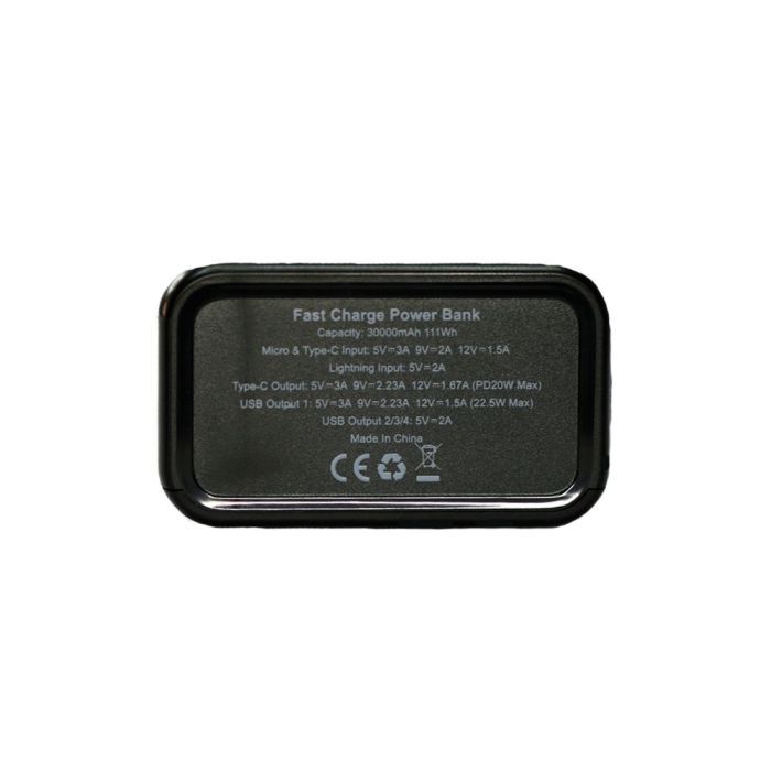 Батарея універсальна TheGeneral 30000mah Andes, PD/20W, QC/22.5W, LED backlight (40012219-01) зображення 5