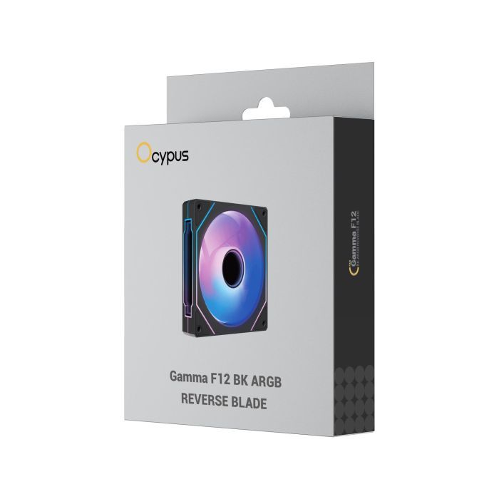 Кулер для корпуса OCYPUS GAMMA F12 BK ARGB REVERSE BLADE (GAMMA-F12-BK1AM01X-GL) изображение 6