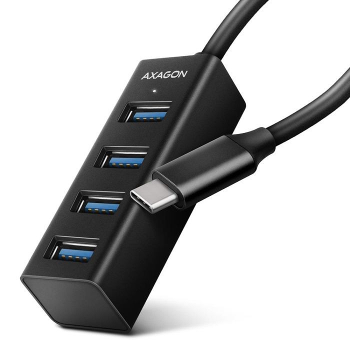 Концентратор AXAGON USB-C to 4xUSB 3.0 0.2m black (HUE-M1C)