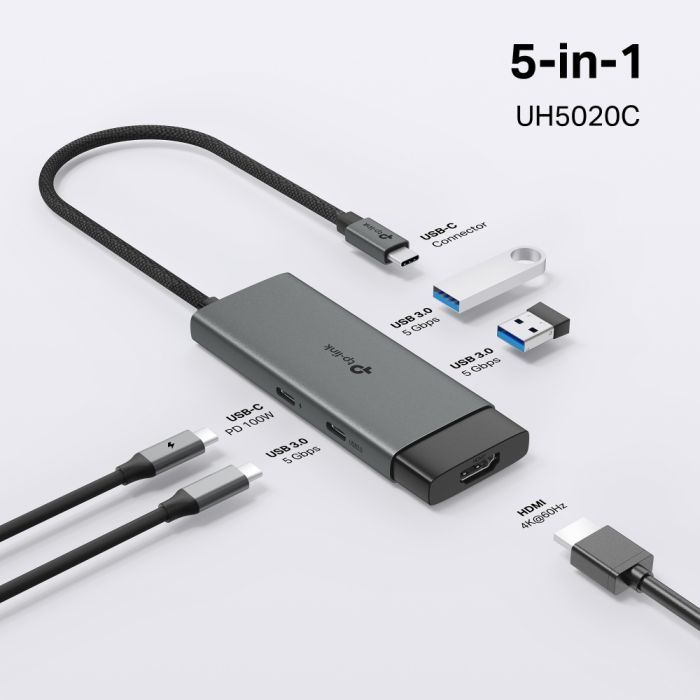 Порт-репликатор TP-Link USB Type-C 5-в-1 (UH5020C) изображение 4
