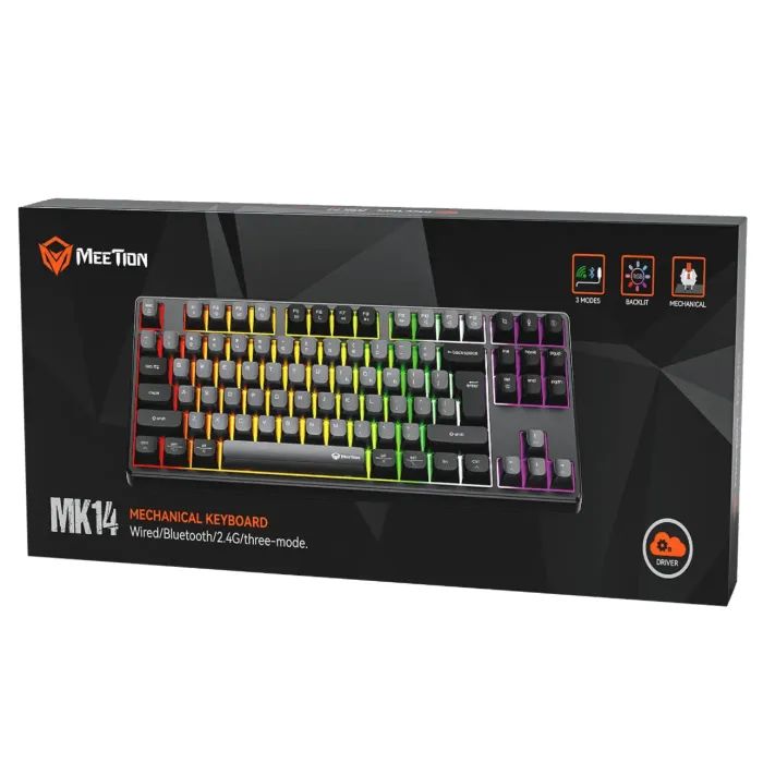 Клавиатура Meetion MK14 Bluetooth/USB Type-C Black (MT-MK14-A-RUA) изображение 3