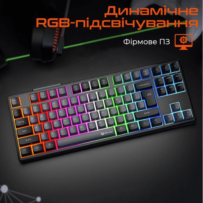Клавиатура Meetion MK14 Bluetooth/USB Type-C Black (MT-MK14-A-RUA) изображение 5