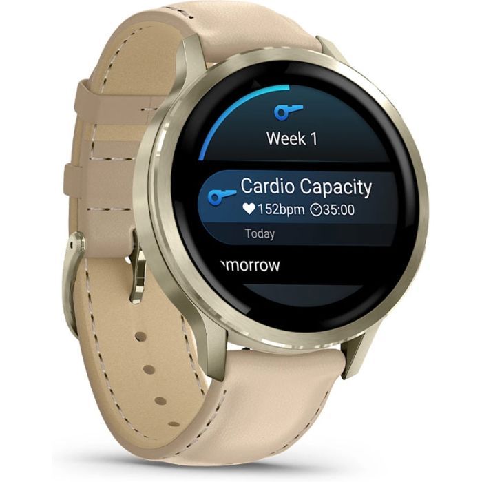 Смарт-часы Garmin Venu 4 (41mm), Beige w/ Lunar Gold + Leather, GPS смарт-годинник (010-03013-03) изображение 3