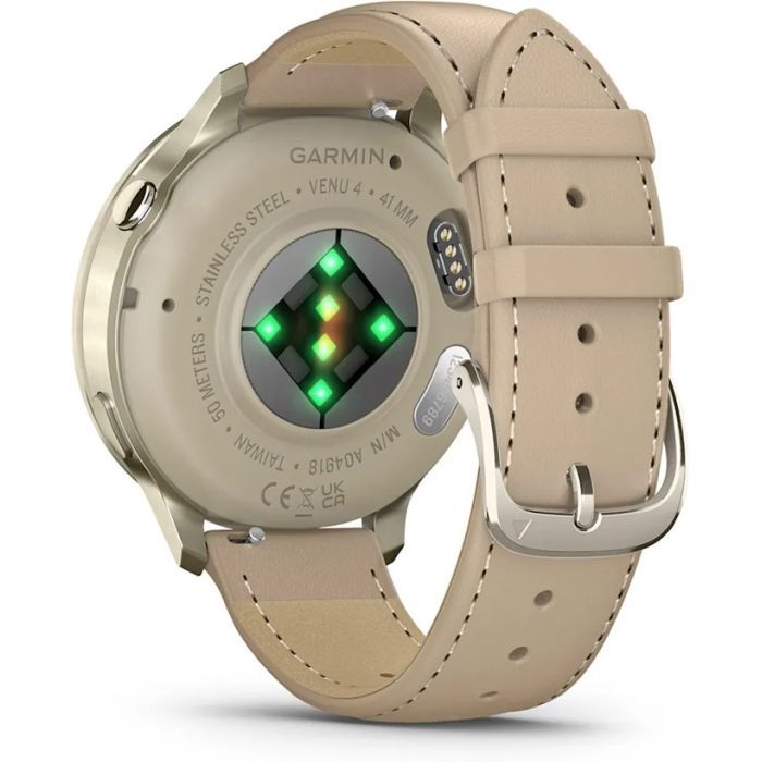 Смарт-часы Garmin Venu 4 (41mm), Beige w/ Lunar Gold + Leather, GPS смарт-годинник (010-03013-03) изображение 6