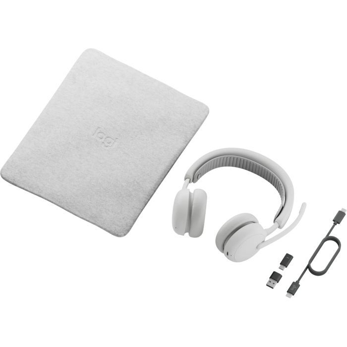 Навушники Logitech Zone Wireless 2 ES for Business Off-White (981-001520) зображення 5