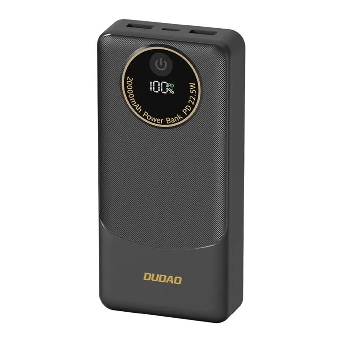 Батарея універсальна Dudao K12Pro 20000mAh PD/22.5W, USB-A, USB-C, Black (6976625333899)
