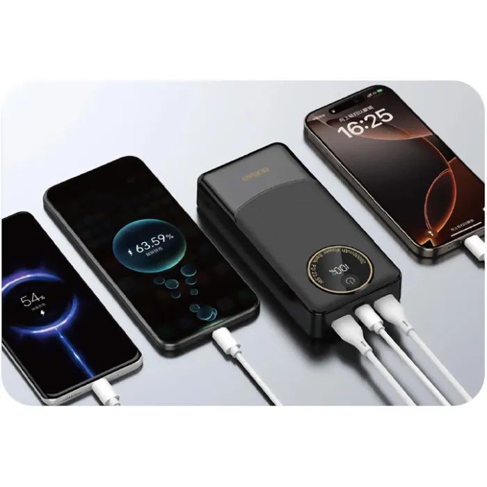 Батарея універсальна Dudao K12Pro 20000mAh PD/22.5W, USB-A, USB-C, Black (6976625333899) зображення 4