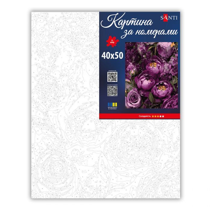 Картина по номерам Santi Чарівні півонії 40х50 см (955775) изображение 2