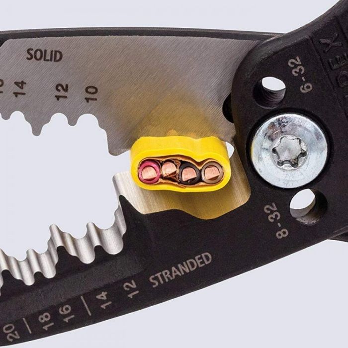 Съемник изоляции KNIPEX многофункциональные клещи для электромонтажных работ (13 72 8) изображение 7
