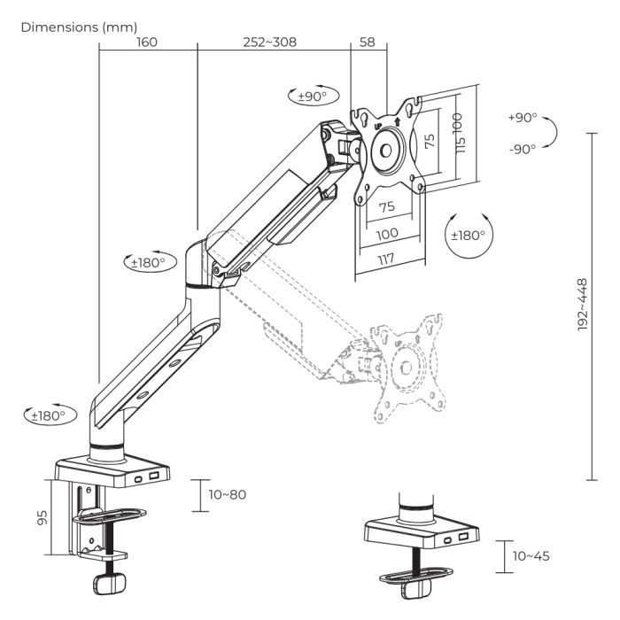 Кронштейн ITech LDT117-C012E изображение 6