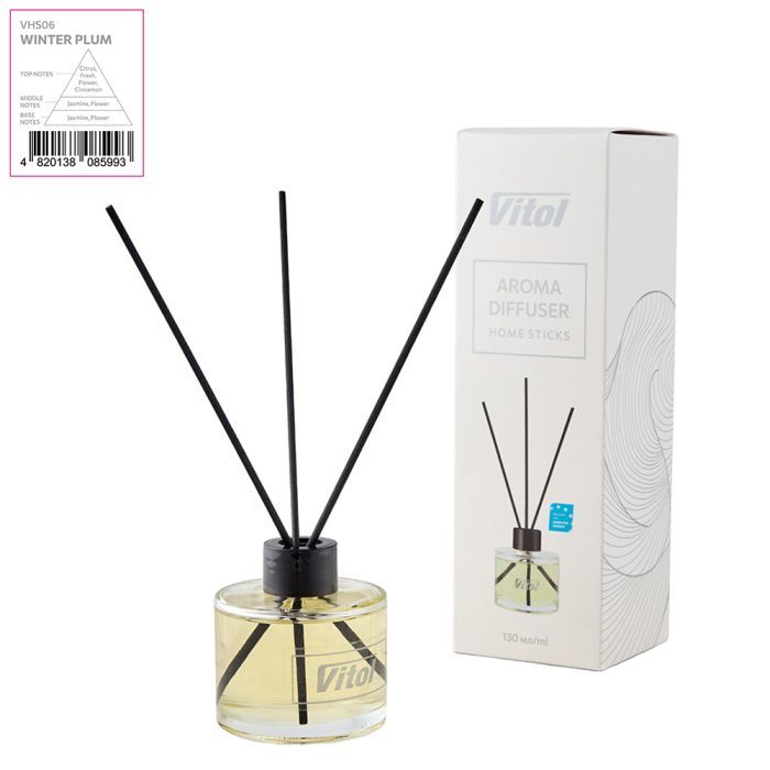 Ароматизатор для автомобіля VITOL Home Sticks Winter Plum 130 мл (VHS06)