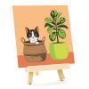 Картина по номерам Rosa Кошеня у вазоні, 15х15см, з мольбертом (4823098548584) изображение 2