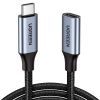 Дата кабель Ugreen USB-C M/F 1.0m 5A 10Gbps USB 3.1 black (30205)