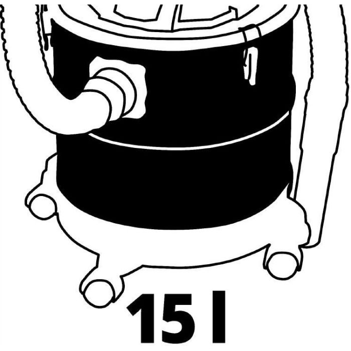 Пилосос будівельний Einhell TE-AV 18/15 Li C - Solo (2351700) зображення 10