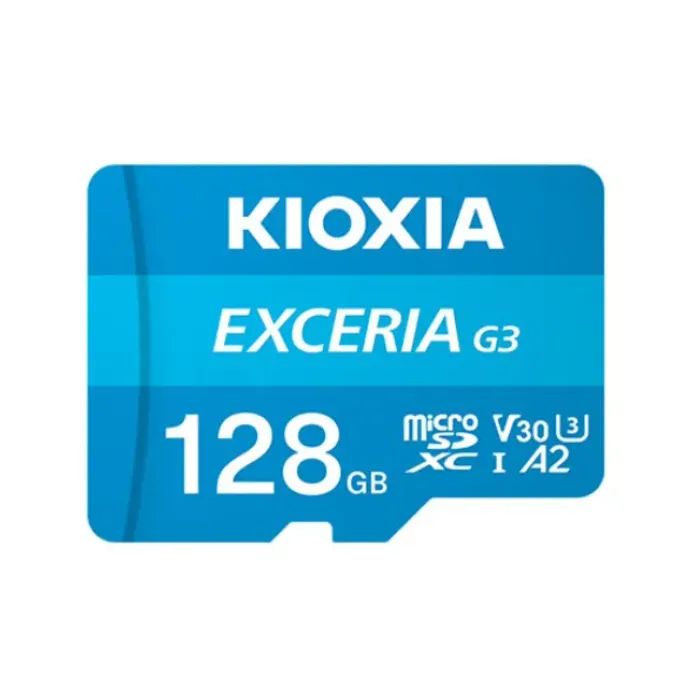 Карта памяти Kioxia 128GB microSDXC class 10 UHS-I U3 V30 A2 Exceria G3 (LMEX3L128GG2)