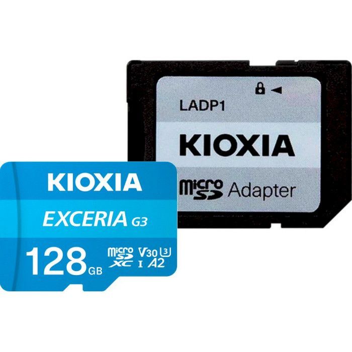 Карта памяти Kioxia 128GB microSDXC class 10 UHS-I U3 V30 A2 Exceria G3 (LMEX3L128GG2) изображение 3