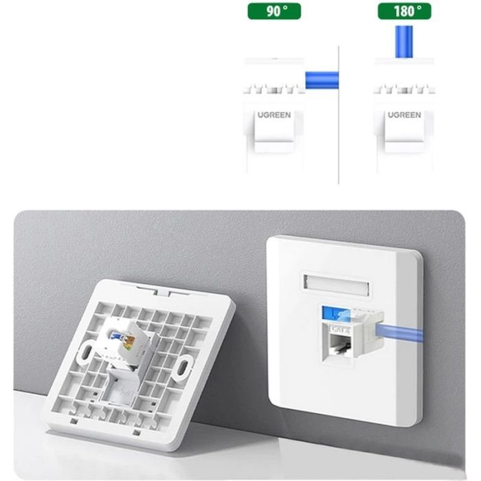 Модуль Keystone RJ45 UTP cat.6 NW186 Unshielded Module 180° White Ugreen (30844) зображення 6