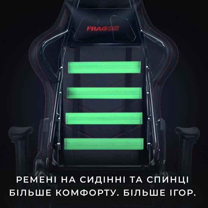 Кресло игровое FragON 2X Series Black (FRGN_2X_R2_BLACK) изображение 9