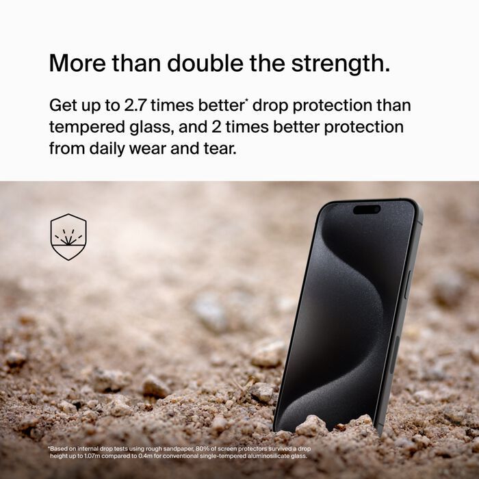Скло захисне Belkin UltraGlass2 AM iPhone 15 Pro Max (OVA134ZZ) зображення 11